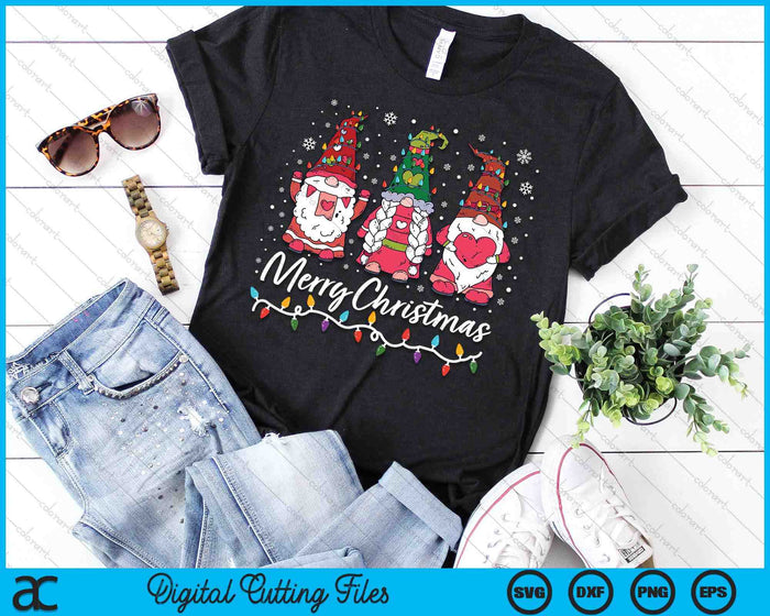 Cute Gnomes Merry Christmas Light Family Gnome Xmas Matching SVG PNG Digital Printable Files Cute Gnomes Merry Christmas Light Family Gnome Xmas Matching SVG PNG Digital Printable Files