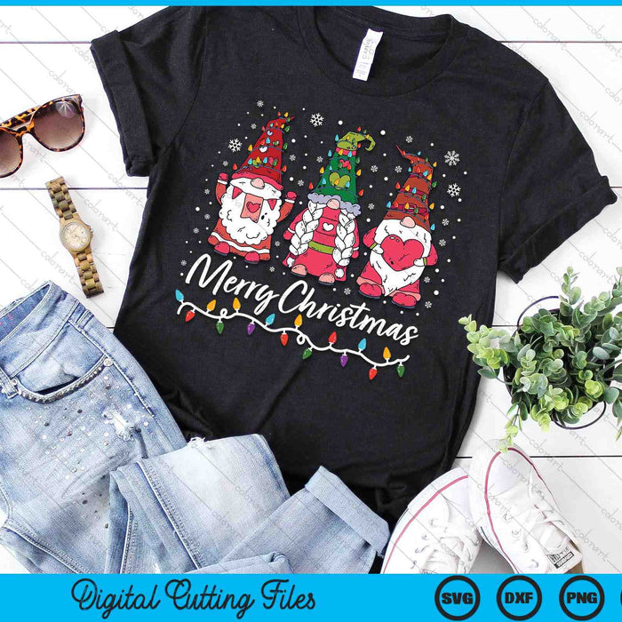Cute Gnomes Merry Christmas Light Family Gnome Xmas Matching SVG PNG Digital Printable Files Cute Gnomes Merry Christmas Light Family Gnome Xmas Matching SVG PNG Digital Printable Files