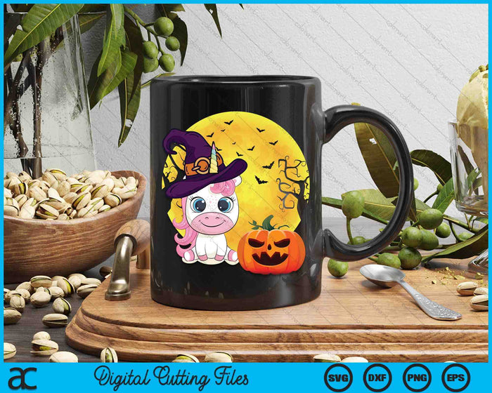 Cute Halloween Girls Women Witchy Unicorn Halloween SVG PNG Digital Cutting File Cute Halloween Girls Women Witchy Unicorn Halloween SVG PNG Digital Cutting File