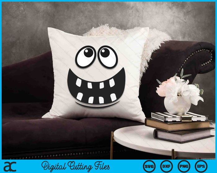 Lindo Halloween Monster Face SVG PNG Archivos de corte digital Lindo Halloween Monster Face SVG PNG Archivos de corte digital