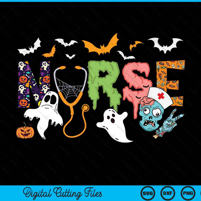 Linda camisa de enfermera de Halloween Enfermería Zombie SVG PNG Cortando archivos imprimibles Linda camisa de enfermera de Halloween Enfermería Zombie SVG PNG Cortando archivos imprimibles