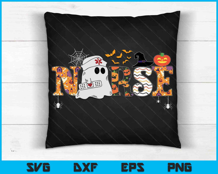 Cute Halloween Nursing Zombie Halloween Pattern SVG PNG Digital Cutting Files Cute Halloween Nursing Zombie Halloween Pattern SVG PNG Digital Cutting Files