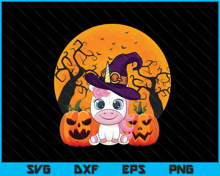 Cute Halloween Witchy Unicorn Halloween SVG PNG Digital Cutting Files Cute Halloween Witchy Unicorn Halloween SVG PNG Digital Cutting Files