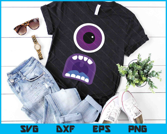 Cute Monster Face Costume Men's Women's Halloween SVG PNG Digital Cutting Files Cute Monster Face Costume Men's Women's Halloween SVG PNG Digital Cutting Files