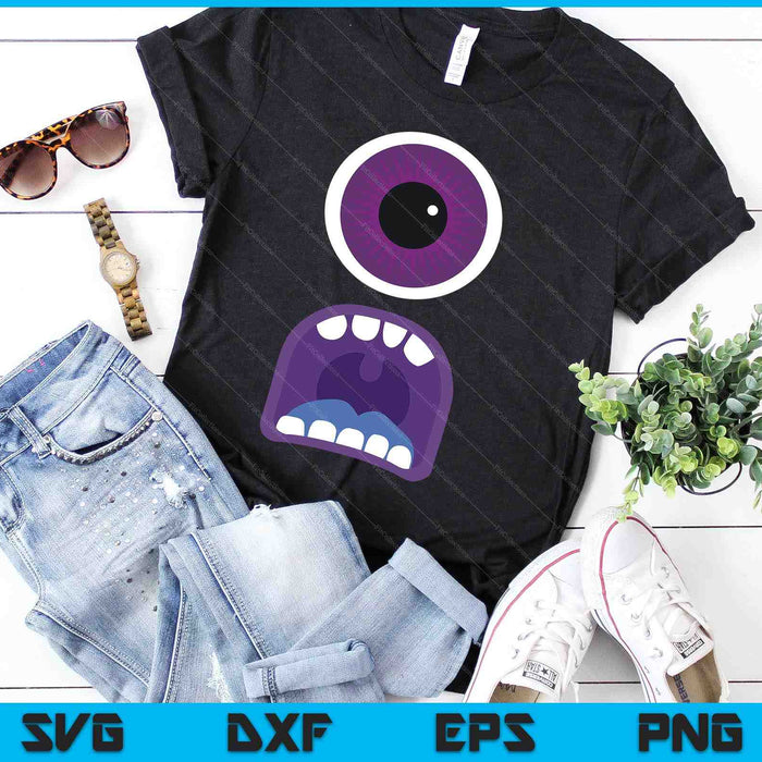 Cute Monster Face Costume Men's Women's Halloween SVG PNG Digital Cutting Files Cute Monster Face Costume Men's Women's Halloween SVG PNG Digital Cutting Files