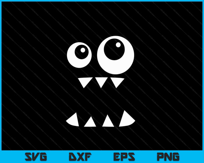 Cute Monster Face Men's Women's Costume Halloween SVG PNG Digital Cutting Files Cute Monster Face Men's Women's Costume Halloween SVG PNG Digital Cutting Files