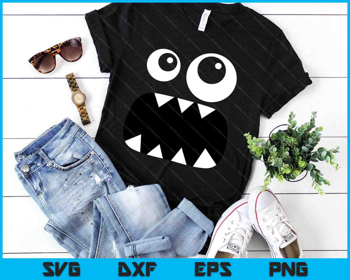 Cute Monster Face Men's Women's Costume Halloween SVG PNG Digital Cutting Files Cute Monster Face Men's Women's Costume Halloween SVG PNG Digital Cutting Files