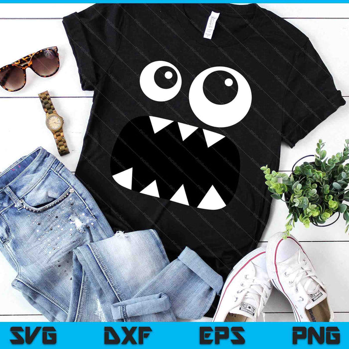 Cute Monster Face Men's Women's Costume Halloween SVG PNG Digital Cutting Files Cute Monster Face Men's Women's Costume Halloween SVG PNG Digital Cutting Files