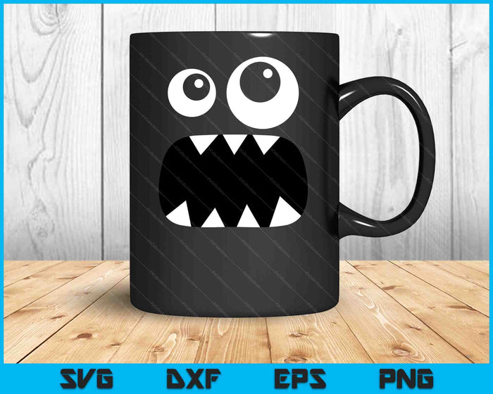 Cute Monster Face Men's Women's Costume Halloween SVG PNG Digital Cutting Files Cute Monster Face Men's Women's Costume Halloween SVG PNG Digital Cutting Files