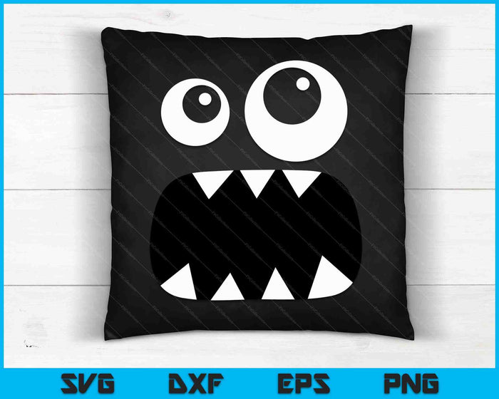 Cute Monster Face Men's Women's Costume Halloween SVG PNG Digital Cutting Files Cute Monster Face Men's Women's Costume Halloween SVG PNG Digital Cutting Files