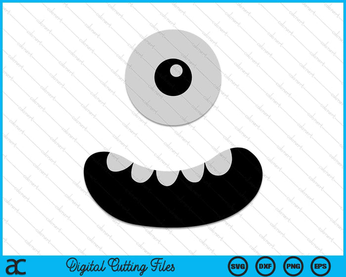 Cute One Eyed Monster Face Costume Halloween SVG PNG Digital Cutting Files Cute One Eyed Monster Face Costume Halloween SVG PNG Digital Cutting Files