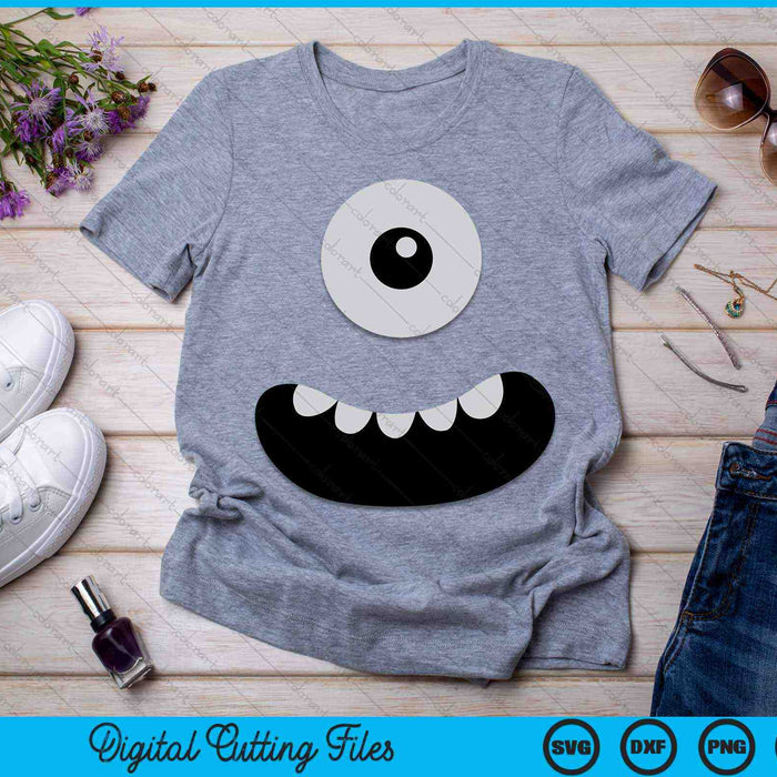 Cute One Eyed Monster Face Costume Halloween SVG PNG Digital Cutting Files Cute One Eyed Monster Face Costume Halloween SVG PNG Digital Cutting Files