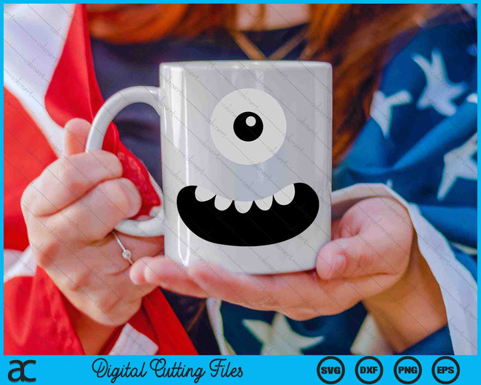 Cute One Eyed Monster Face Costume Halloween SVG PNG Digital Cutting Files Cute One Eyed Monster Face Costume Halloween SVG PNG Digital Cutting Files