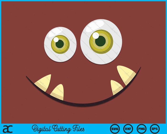 Cute Scary Monster Face Halloween Costume SVG PNG Digital Cutting File Cute Scary Monster Face Halloween Costume SVG PNG Digital Cutting File