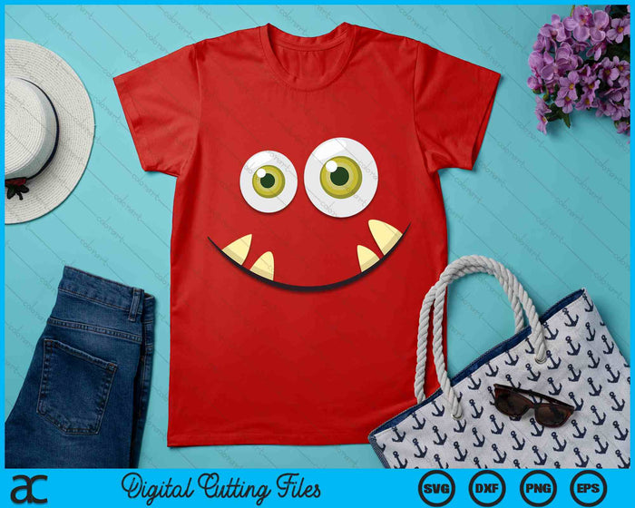 Cute Scary Monster Face Halloween Costume SVG PNG Digital Cutting File Cute Scary Monster Face Halloween Costume SVG PNG Digital Cutting File