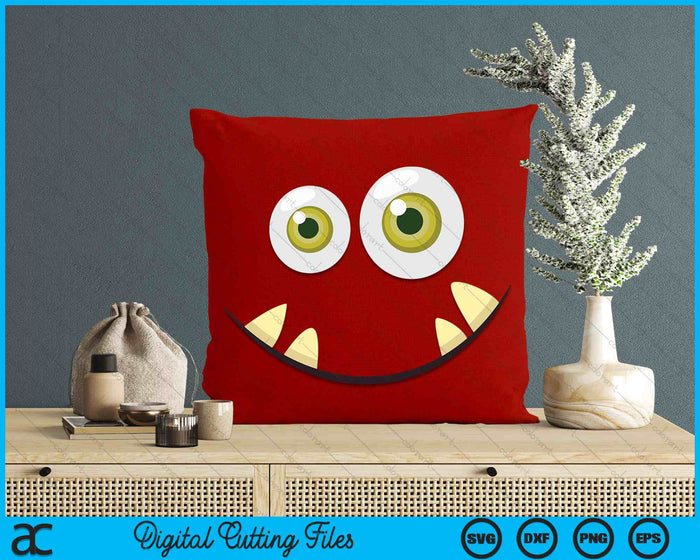 Cute Scary Monster Face Halloween Costume SVG PNG Digital Cutting File Cute Scary Monster Face Halloween Costume SVG PNG Digital Cutting File