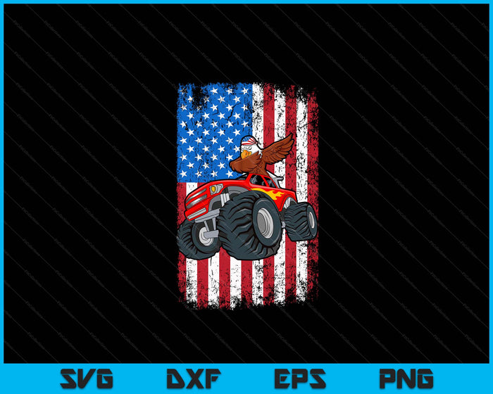 Dabbing Eagle Monster Truck 4th Of July Boys American Flag SVG PNG Digital Cutting Files Dabbing Eagle Monster Truck 4th Of July Boys American Flag SVG PNG Digital Cutting Files