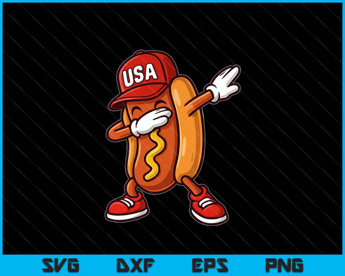Dabbing Hot Dog 4th of July Hotdog Merica USA SVG PNG Digital Printable Files Dabbing Hot Dog 4th of July Hotdog Merica USA SVG PNG Digital Printable Files