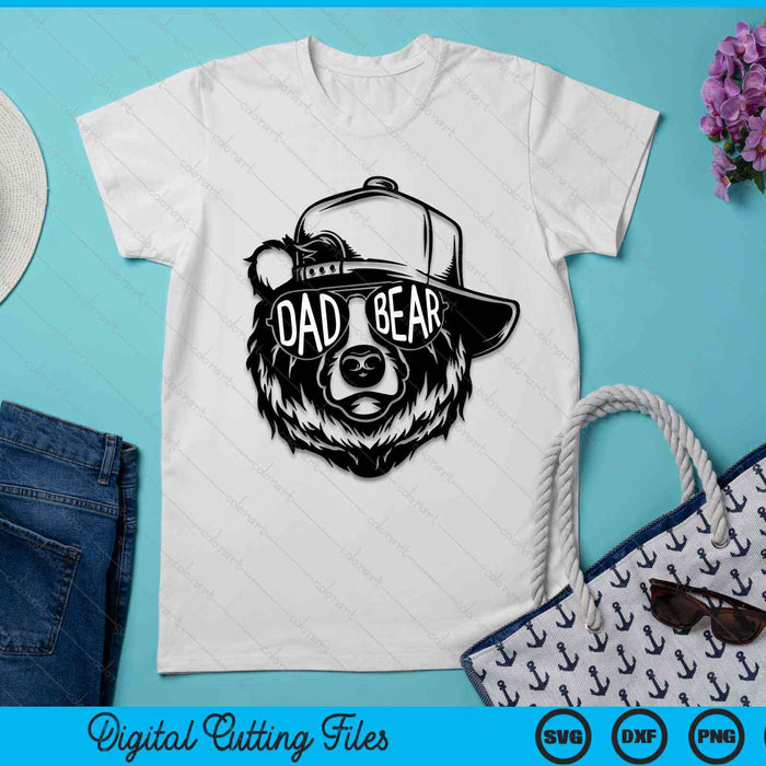 Dad Bear With Sunglasses Dad Bear SVG PNG Cutting Printable Files Dad Bear With Sunglasses Dad Bear SVG PNG Cutting Printable Files