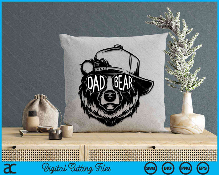 Dad Bear With Sunglasses Dad Bear SVG PNG Cutting Printable Files Dad Bear With Sunglasses Dad Bear SVG PNG Cutting Printable Files