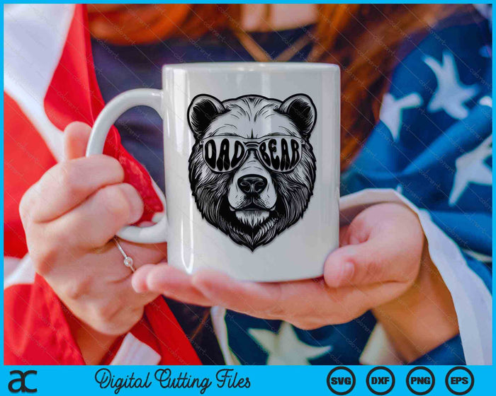 Dad Bear With Sunglasses Father Bear Dad Bear SVG PNG Digital Cutting Files Dad Bear With Sunglasses Father Bear Dad Bear SVG PNG Digital Cutting Files