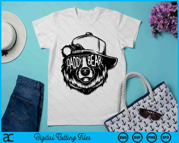 Daddy Bear With Sunglasses Daddy Bear SVG PNG Cutting Printable Files