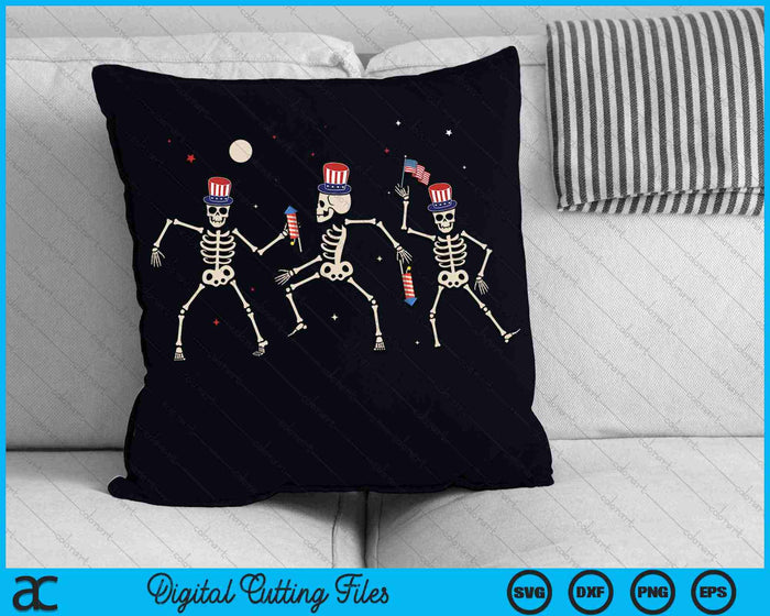 Dancing Skeleton 4th of July American Flag Skellies SVG PNG Digital Cutting Files Dancing Skeleton 4th of July American Flag Skellies SVG PNG Digital Cutting Files