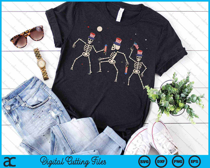 Dancing Skeleton 4th of July American Flag Skellies SVG PNG Digital Cutting Files Dancing Skeleton 4th of July American Flag Skellies SVG PNG Digital Cutting Files