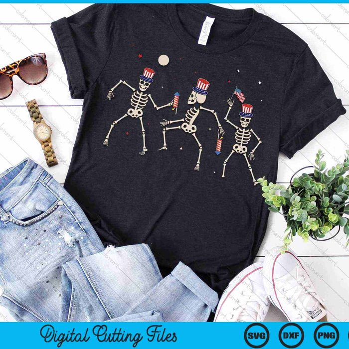 Dancing Skeleton 4th of July American Flag Skellies SVG PNG Digital Cutting Files Dancing Skeleton 4th of July American Flag Skellies SVG PNG Digital Cutting Files