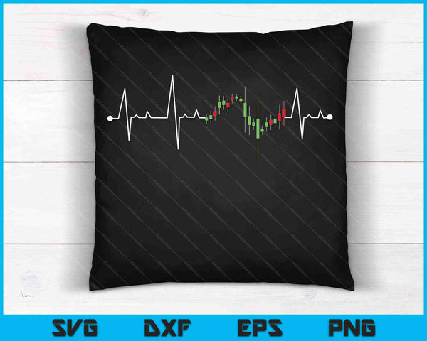 Day Trading Stock Exchange Share Price Heartbeat Trader SVG PNG Cutting Printable Files
