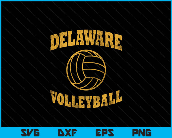 Delaware Volleyball Classic Vintage Distressed SVG PNG Digital Cutting Files
