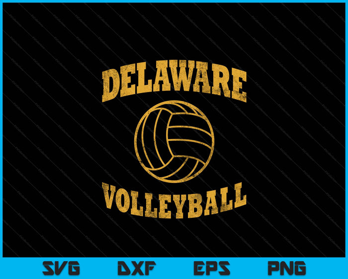 Delaware Volleyball Classic Vintage Distressed SVG PNG Digital Cutting Files Delaware Volleyball Classic Vintage Distressed SVG PNG Digital Cutting Files