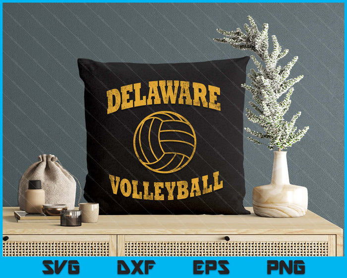 Delaware Volleyball Classic Vintage Distressed SVG PNG Digital Cutting Files Delaware Volleyball Classic Vintage Distressed SVG PNG Digital Cutting Files