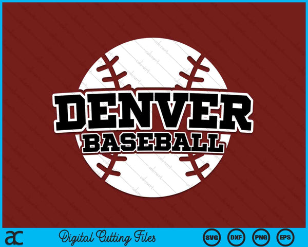 Denver Baseball Block Font SVG PNG Digital Cutting Files