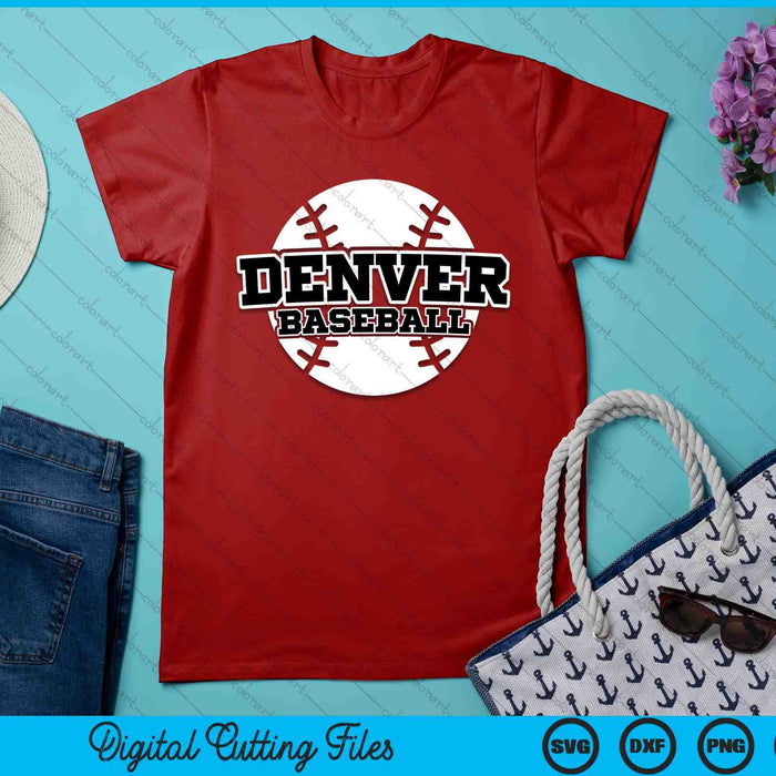 Denver honkbal blok lettertype SVG PNG digitale snijbestanden Denver honkbal blok lettertype SVG PNG digitale snijbestanden