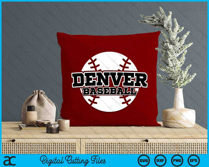 Denver honkbal blok lettertype SVG PNG digitale snijbestanden Denver honkbal blok lettertype SVG PNG digitale snijbestanden
