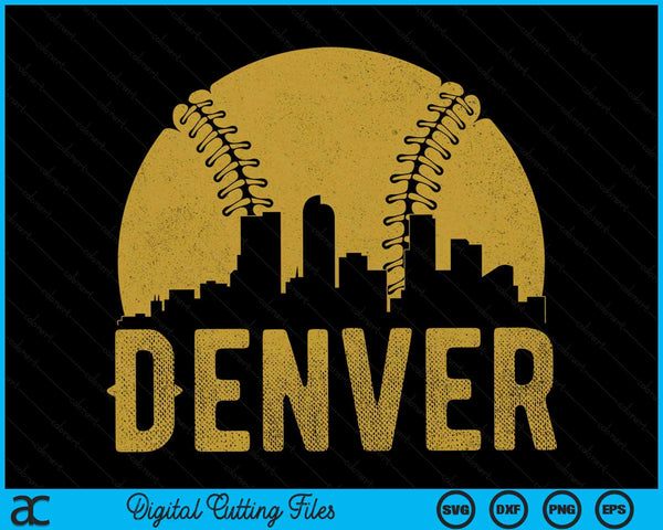 Denver Baseball Fan SVG PNG Cutting Printable Files