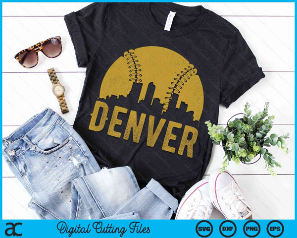Denver Baseball Fan SVG PNG Cutting Printable Files