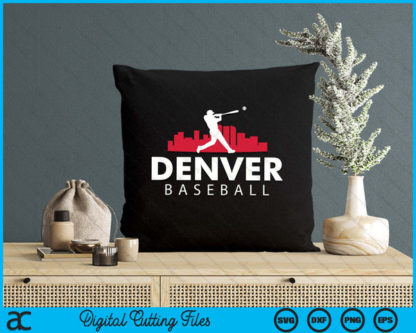 Denver Baseball Vintage Minimalist Retro Baseball Lover SVG PNG Digital Printable Files