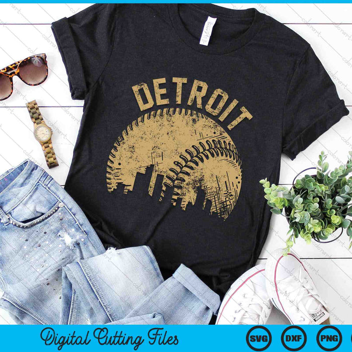 Detroit Baseball Skyline Player Coach Fan SVG PNG Digital Printable Files Detroit Baseball Skyline Player Coach Fan SVG PNG Digital Printable Files