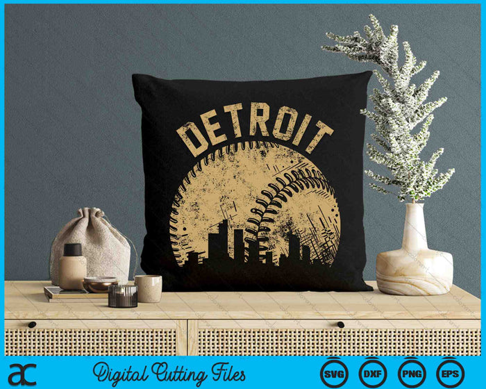 Detroit Baseball Skyline Player Coach Fan SVG PNG Digital Printable Files Detroit Baseball Skyline Player Coach Fan SVG PNG Digital Printable Files