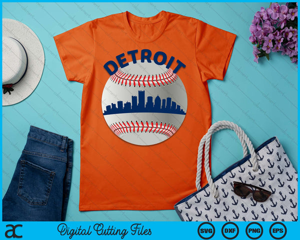Detroit Baseball Team Fans of Space City SVG PNG Cutting Printable Files