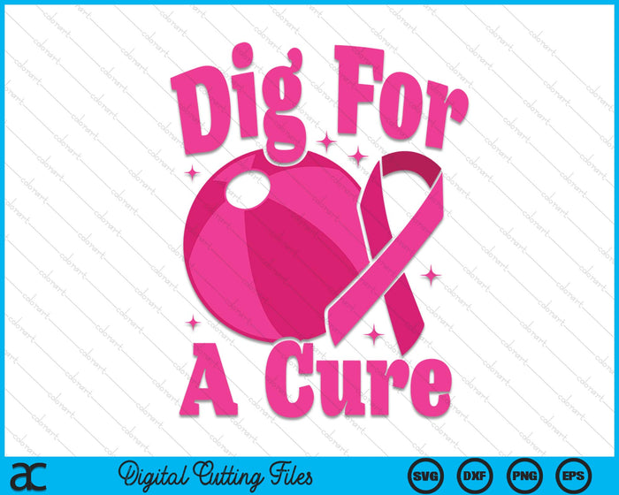 Dig For A Cure Beach Ball Breast Cancer Awareness SVG PNG Digital Cutting Files Dig For A Cure Beach Ball Breast Cancer Awareness SVG PNG Digital Cutting Files