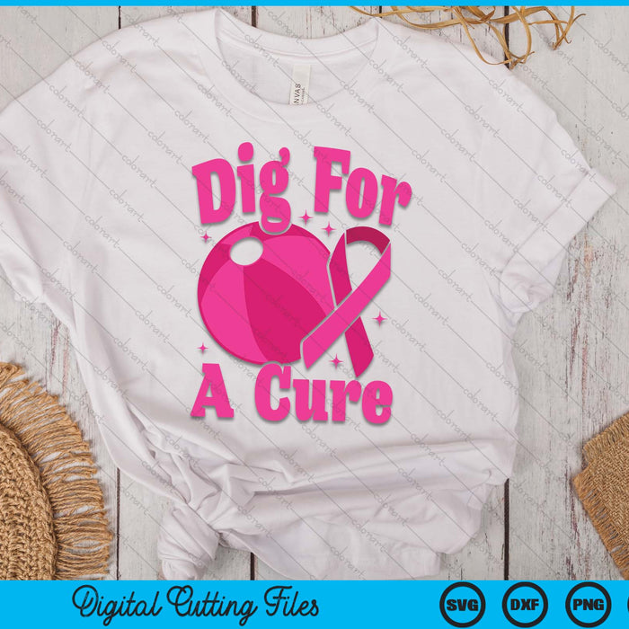 Dig For A Cure Beach Ball Breast Cancer Awareness SVG PNG Digital Cutting Files Dig For A Cure Beach Ball Breast Cancer Awareness SVG PNG Digital Cutting Files