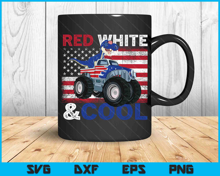 Dinosaur Monster Truck Dino 4th Of July Boys American Flag SVG PNG Digital Printable Files Dinosaur Monster Truck Dino 4th Of July Boys American Flag SVG PNG Digital Printable Files