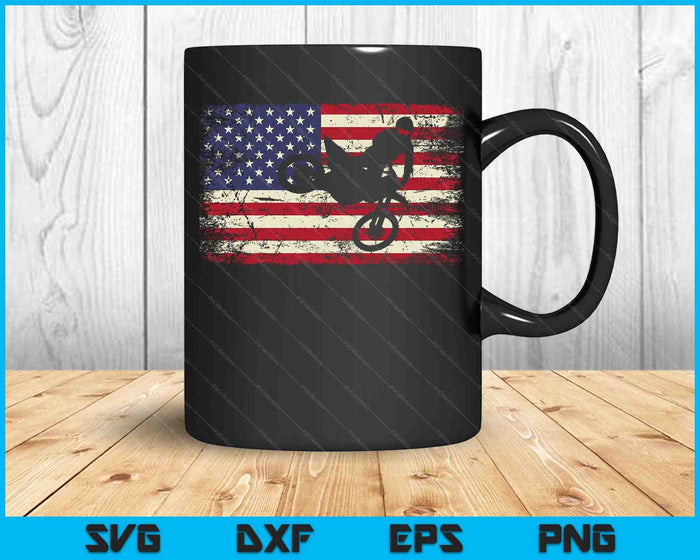 Crossmotor Amerikaanse vlag motorcross Enduro SVG PNG snijden afdrukbare bestanden Crossmotor Amerikaanse vlag motorcross Enduro SVG PNG snijden afdrukbare bestanden
