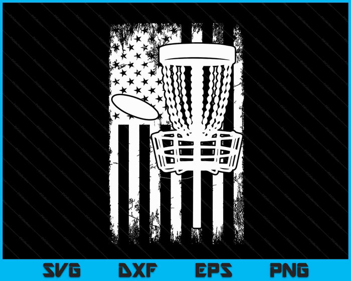 Disc Golf USA Flag SVG PNG Digital Cutting Files Disc Golf USA Flag SVG PNG Digital Cutting Files