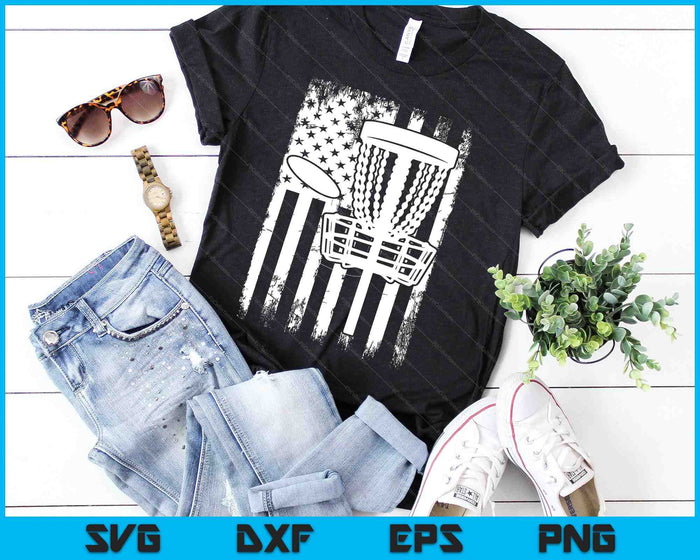 Disc Golf USA Flag SVG PNG Digital Cutting Files Disc Golf USA Flag SVG PNG Digital Cutting Files
