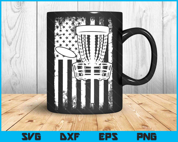 Disc Golf USA Flag SVG PNG Digital Cutting Files Disc Golf USA Flag SVG PNG Digital Cutting Files