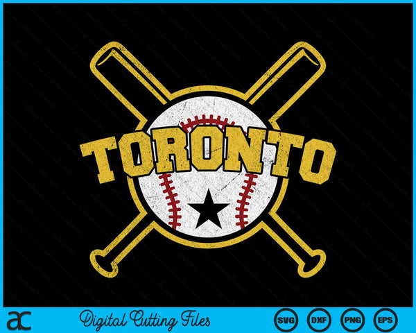 Distressed Retro Toronto Baseball Vintage SVG PNG Digital Cutting Files